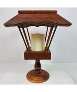 Vintage Farmhouse Wood Lantern ART w/ Battery Candle 13x9x9 Inch - $83.22