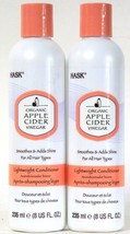 2 Bottles Hask 8 Oz Organic Apple Cider Vinegar Shine Lightweight Conditioner - £20.09 GBP