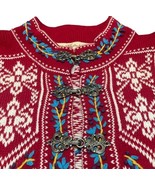 Norm Thompson Women’s Sweater Size M/P Cardigan Fair Aisle Metal Buckle EUC - $39.55