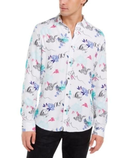 MSRP $65 Inc Men&#39;s Tropical Print Sketch Shirt White Size 3XL - $22.09