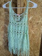 Nylon Apparel Medium Size Cotton Lace Tank Top - $292.01 MXN