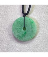 Green Disc Jade Pendant Necklace, Protection Necklace, Lucky Jade Pendan... - $5,208.02 CAD