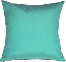 Sunbrella Aruba Turquoise Blue 20x20 Outdoor Pillow, with Polyfill Insert - £43.92 GBP