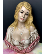 Beautiful Hand Painted Busty Pirate Woman Ceramic Bust 1970s Breasts Sex... - $49.49