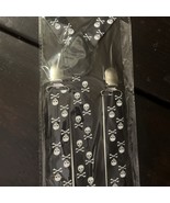 Skull &amp; Cross Bones Elastic Suspenders Unisex Black With White Skulls - €10,35 EUR
