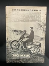 1964 Honda Motorcycle Print Ad 6” x 9” B&amp;W - For the Man on the Way Up - $101.02 MXN
