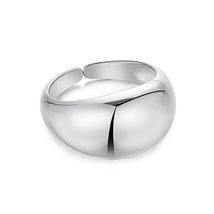 Luxury Adjustable Punk Baguette Sterling Silver Ring: Real 925 Silver Hollow Bas - £27.46 GBP