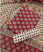 Red Suits-Cotton Suits-Unstitched Cotton Print Suit Set- Pure Cotton sui... - $77.10 CAD