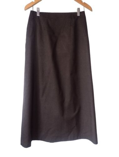 Primary image for Vtg Morton Bernard Wool Blend Houndstooth Maxi Skirt Size 10 Lined Brown Modest