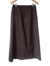 Vtg Morton Bernard Wool Blend Houndstooth Maxi Skirt Size 10 Lined Brown... - $14.24