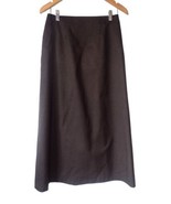 Vtg Morton Bernard Wool Blend Houndstooth Maxi Skirt Size 10 Lined Brown... - £11.28 GBP