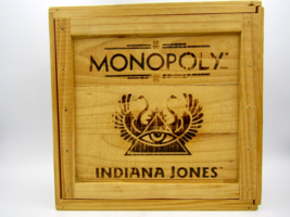 Indiana Jones Monopoly Game in Wooden Crate Box - Not Sure if Complete !! - $39.55