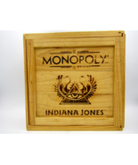 Indiana Jones Monopoly Game in Wooden Crate Box - Not Sure if Complete !! - £31.54 GBP