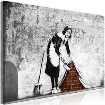 Tiptophomedecor Stretched Canvas Street Art - Banksy: Maid - Stretched &amp; Framed  - £63.86 GBP+