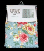 Gorgeous Deborah Connolly Shabby Floral Roses Microsculpt Fabric Shower Curtain - £34.36 GBP