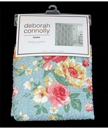 Gorgeous Deborah Connolly Shabby Floral Roses Microsculpt Fabric Shower ... - $58.76 CAD