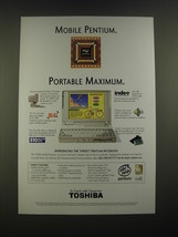 1995 Toshiba T4900CT Laptop Computer Ad - Mobile Pentium. Portable Maximum - $18.49