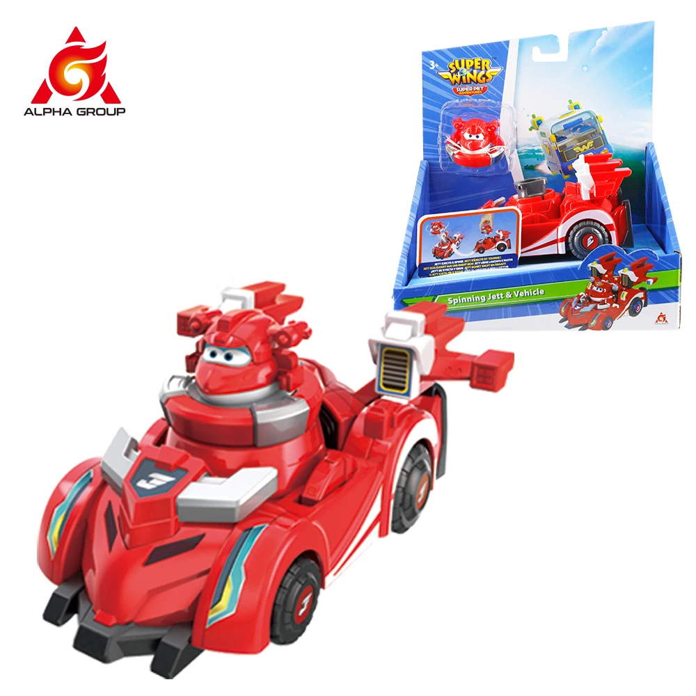Super Wings Spinning Jett &amp; Vehicle Spinning Mode &amp;Vehicle Mode Jett Pop Out - $47.23