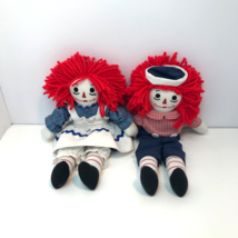 Raggedy Ann and Andy Dolls, 11.5&quot; Tall Red Hair and Big Smiles Handmade - £7.78 GBP