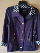 Relaxed by Charter Club Blue Jacket with golden hardware Detail Women&#39;s size M - £19.94 GBP