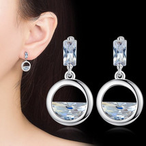 Affordable Luxury Style Yi Wang Qingquan Geometric Round Ear Studs Women&#39;s Simpl - £7.97 GBP