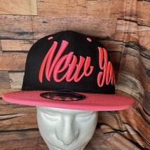 New York Pink &amp; Black Hat SnapBack Adjustable Cap Offset Embroidered Cit... - $13.99