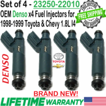NEW OEM Denso x4 Fuel Injectors for 1998-99 Toyota Corolla, Chevrolet Pr... - £162.05 GBP