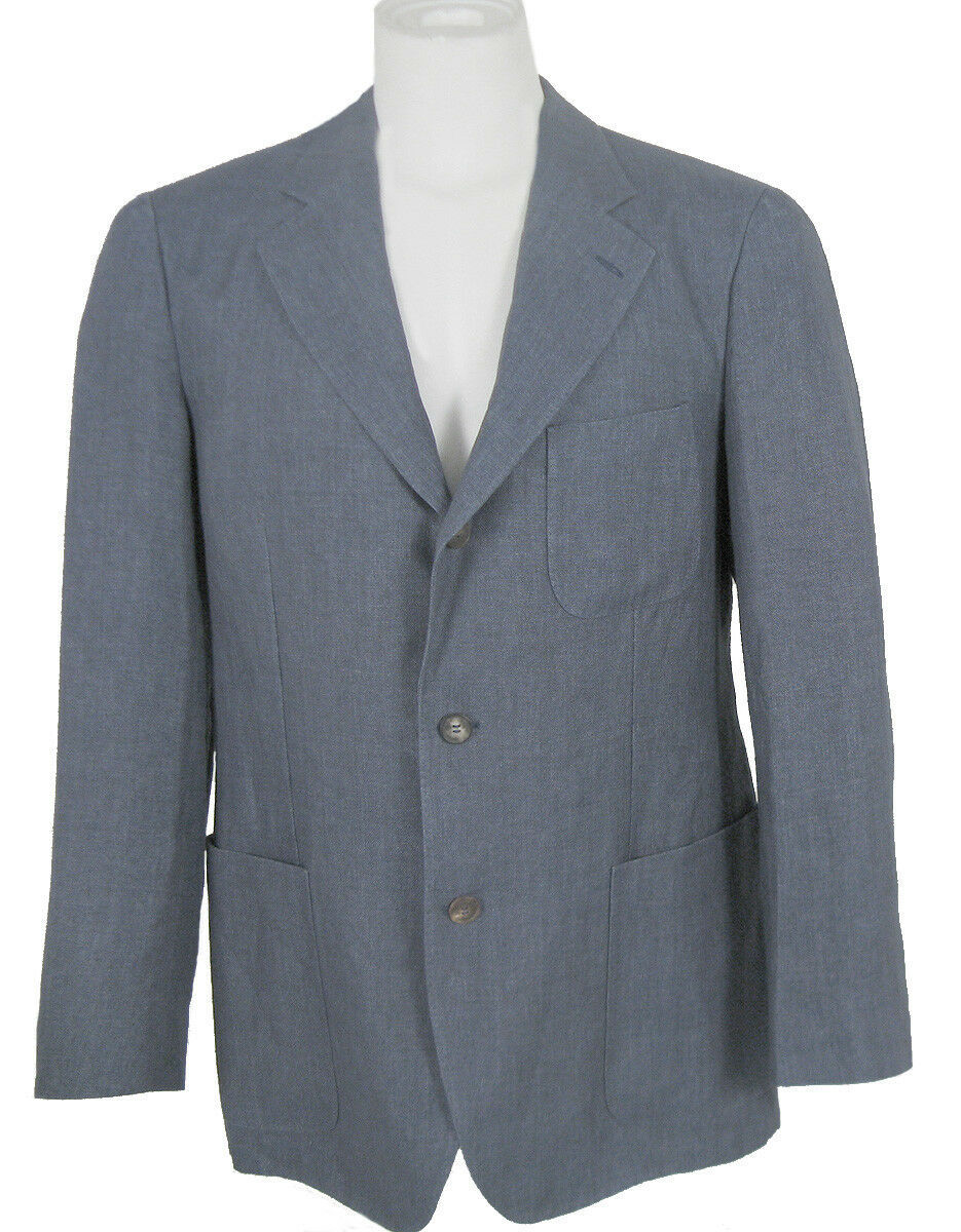 Primary image for NEW! $2795 Loro Piana Unstructured Linen Sportcoat Jacket!  US 44 e 54  *Blue*