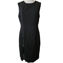 Elie Tahari Black Sleeveless Dress with Zipper Accent Size 8 - £43.65 GBP