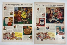 2 1948 Vintage Borden&#39;s Child Guidance Advertisements W/Elsie &amp; Family B... - $370.14 MXN
