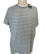 Matinique Jermane Blue and White Striped Short Sleeve Tee, Men&#39;s Size XX... - $32.57 CAD