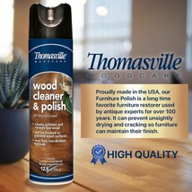 Thomasville WOOD Cleaner &amp; Polish Aerosol spraY Wax Free Cabinet Furnitu... - $656.85 MXN