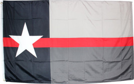 Texas Thin Red Line Flag 3X5 Firefighter Banner Rough Tex 100D American Flags - £12.54 GBP