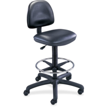 Safco Precision Extended Height Drafting Chair - Vinyl Black Vinyl... - $361.99