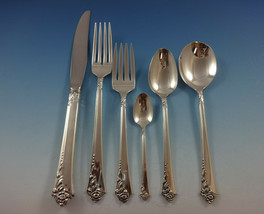 Damask Rose by Oneida Sterling Silver Flatware Set Service 53 Pieces Pla... - £1,857.37 GBP