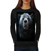 Wellcoda Wild Animal Bear Beast Funny Womens Long Sleeve T-shirt - £21.21 GBP