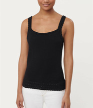 Loft Crochet Sweater Tank Top Shirt - Great for Layering- Black NEW S - $24.34