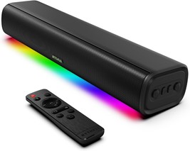 Sound Bars For Tv 16-Inch, Cinematic Tv Bluetooth Sound Bar With, Black - $99.92