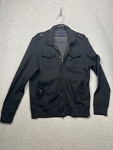 Banana Republic Utility Jacket Full Zip Sweater Black Military Mens Sz L... - £30.40 GBP