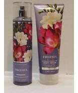Bath & Body Works FREESIA Ultimate Hydration Body Cream & Fragrance Mist Set NEW - $31.67