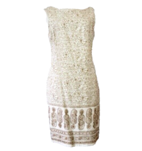 CDC floral paisley beige Sleeveless Dress womens Size 8 - £19.75 GBP