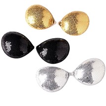 Sequin Adhesive Bra Strapless Backless Front Closure Reusable Push Up BWXB091 - £8.10 GBP