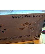 MEIXISUE Gold Modern Sputnik Chandelier Ceiling Light Fixtures,6-Lights ... - $40.52 CAD