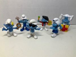 McDonald&#39;s The Smurfs Happy Meal Toy Figures Lot of 6 - 2013/2011 - £10.35 GBP