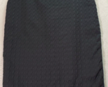Erdem Pencil Skirt Womens Size 12 Black Navy Embossed Wool Lined Back Zipper EUC - $126.07