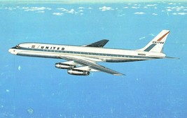 United Air Lines DC 8 Jet Mainliner airline issued Airplane Postcard - £17.18 GBP