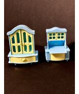 Doll House Furniture Dining Room China Cabinet W/ Drawer Desk W/ Upper C... - $7.99
