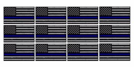 x12 Subdued Blue Tattered Flag Support Police 3&quot; Helmet USA Vinyl Sticker Decal - £5.22 GBP