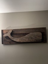 Vtg Driftwood Whale 3D Sculpture Wood Backdrop 36x12” - £232.58 GBP