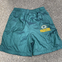 Vintage Green Bay Packers Boys (14-16) Nylon Shorts Cotton/Poly Lined Shorts - £18.91 GBP